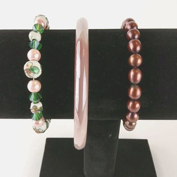 Jewelry - (3/$20) three beaded and bangle bracelets